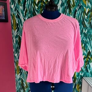 Aerie Bright Pink Long Sleeve Tee